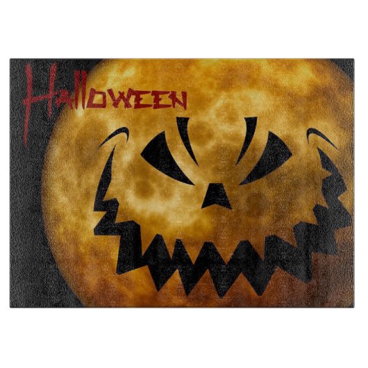 Halloween Decorating Glass Cutting Board Schneidebrett (Vorderseite)