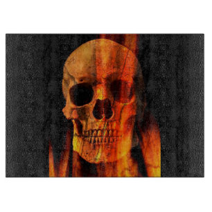 Halloween Decorating Glass Cutting Board/Skull Schneidebrett
