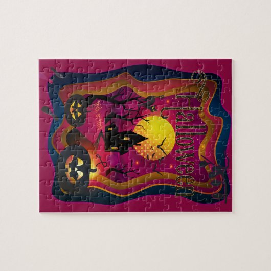 Halloween Decoration Leckerei oder Trick Monster Puzzle (Horizontal)