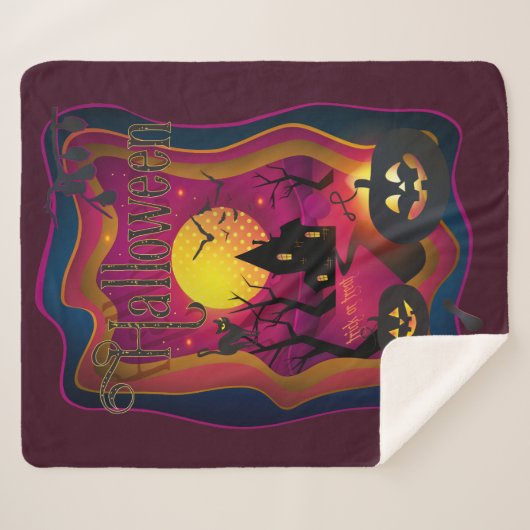 Halloween Decoration Leckerei oder Trick Monster Sherpadecke (Vorderseite (Horizontal))