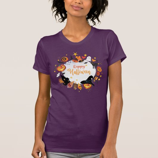 Halloween Decoration Leckerei oder Trick Monster T-Shirt (Vorderseite)