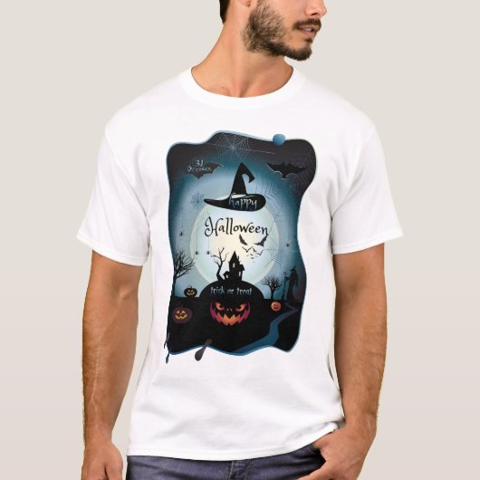 Halloween Decoration Leckerei oder Trick Monster T-Shirt (Vorderseite)