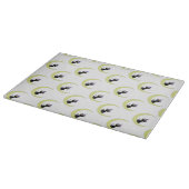 Halloween Decorative Glass Cutting Board/Black Cat Schneidebrett (Ecke)
