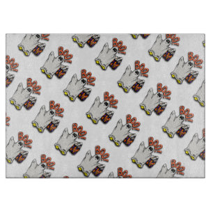 Halloween Decorative Glass Cutting Board/Ghost Schneidebrett