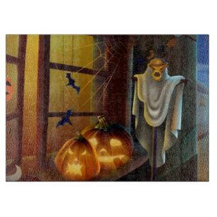 Halloween Decorative Glass Cutting Board/Ghost Schneidebrett