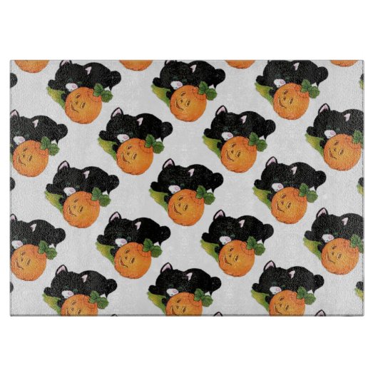 Halloween Decorative Glass Cutting Board/Pumpkins Schneidebrett (Vorderseite)