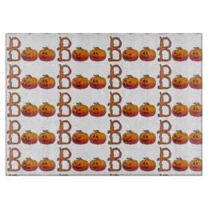 Halloween Decorative Glass Cutting Board/Pumpkins Schneidebrett