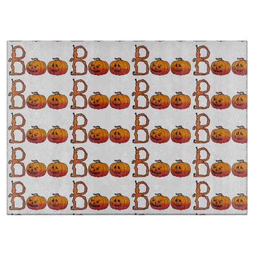 Halloween Decorative Glass Cutting Board/Pumpkins Schneidebrett (Vorderseite)