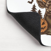 Halloween Deer Spooky Forest Buck Pumpkin Jagd Mousepad (Ecke)