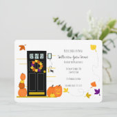 Halloween-Dekor Einladung (Stehend Vorderseite)