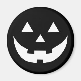 Halloween-Dekor mit Schwarz-weißer Kürbislaterne Magnet