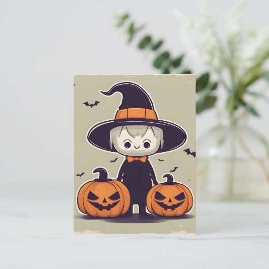 Halloween-Dekoration Postkarte (Stehend Vorderseite)