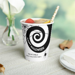 Halloween Dekoration  | Schwarz-Weiß-Papercup Pap Pappbecher