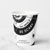 Halloween Dekoration  | Schwarz-Weiß-Papercup Pap Pappbecher (Rückseite)