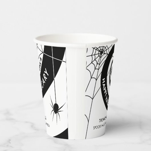 Halloween Dekoration | Schwarz-Weiß-Papercup Pap Pappbecher (Rechts)