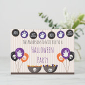 Halloween-Dekorationen Einladung (Stehend Vorderseite)
