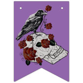 Halloween-Dekorationen Roven, Rose & Skull Wimpelkette (Erste Fahne)