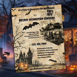 Halloween Dekorationsgeschäft Flyer