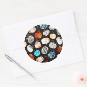 Halloween-Dekorationskürtelmuster Runder Aufkleber (Umschlag)