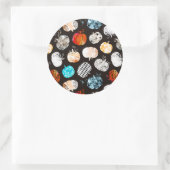 Halloween-Dekorationskürtelmuster Runder Aufkleber (Tasche)