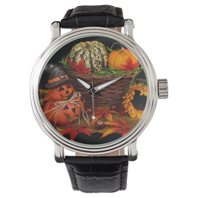 Halloween Dekorationsuhren Armbanduhr (Vorderseite)