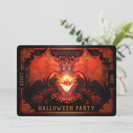 Halloween-Delight-Party Einladung (Stehend Vorderseite)