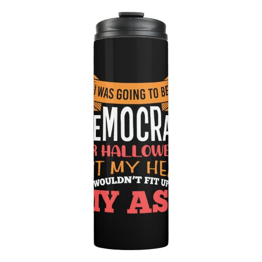 Halloween-Demokrat Thermosbecher (Vorderseite)