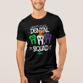 Halloween Dental Squad Dental Beruflich Tri-Blend Shirt (Vorderseite)