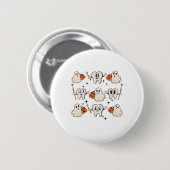 Halloween Dentalhygienist Teeth Ghost Pum Button (Vorne & Hinten)