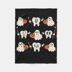 Halloween Dentalhygienist Teeth Ghost Pum Fleecedecke