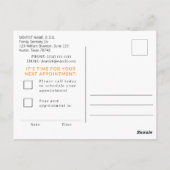 Halloween Dentist Appointment Postcard Postkarte (Rückseite)