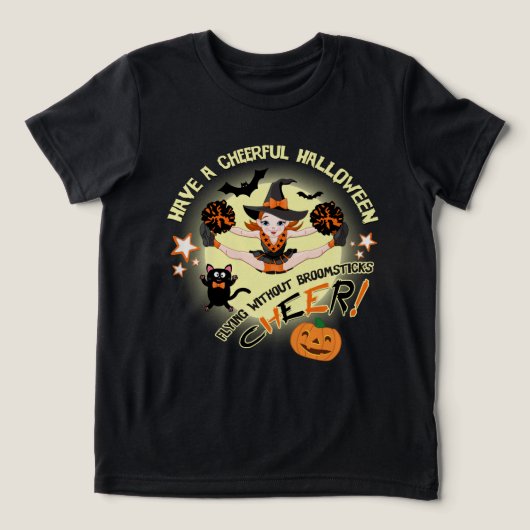 Halloween der Cheerleader Tri-Blend Shirt (Design Vorderseite)