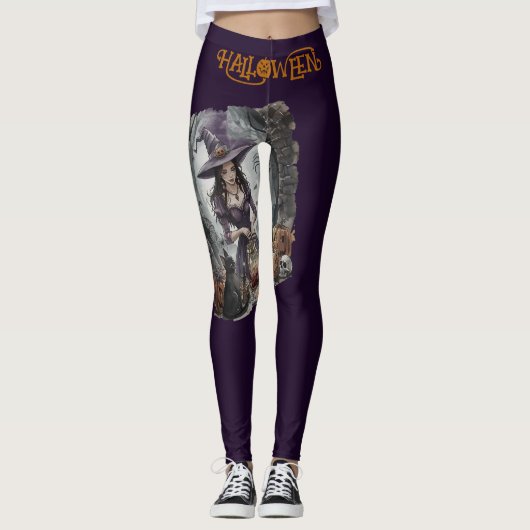 Halloween, Der Hexen-Mitternachts-Trunk Leggings (Vorderseite)