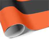 Halloween der klassische Orange- und Schwarz-Marki Geschenkpapier (Rolleneckpunkt)