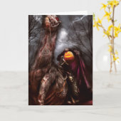 Halloween - der kopflose Reiter Karte (Gelbe Blume)