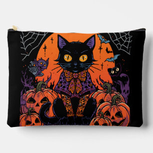 Halloween,Der Kürbisfeld Streuner ,Schwarze Katze Zubehörtasche
