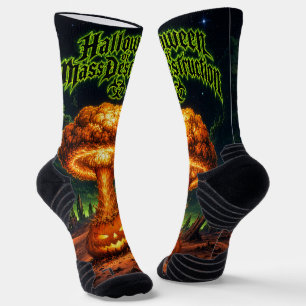 Halloween der Massenvernichtung Radioaktiver Kürbi Socken