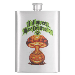 Halloween der Massenvernichtung Toxischer Kürbis Flachmann