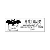 Halloween der niedlichen Bat Delivering Mail Famil Permastempel (Design)