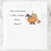 Halloween Design 2013 Bibliothek Aufkleber . (Tasche)