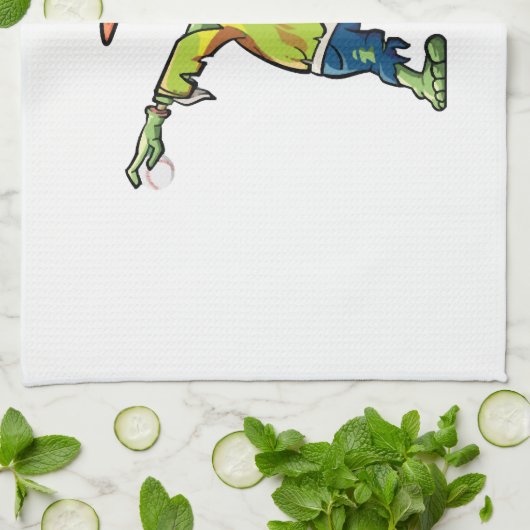 Halloween Design for Baseball Lovers Geschirrtuch (Gefaltet)