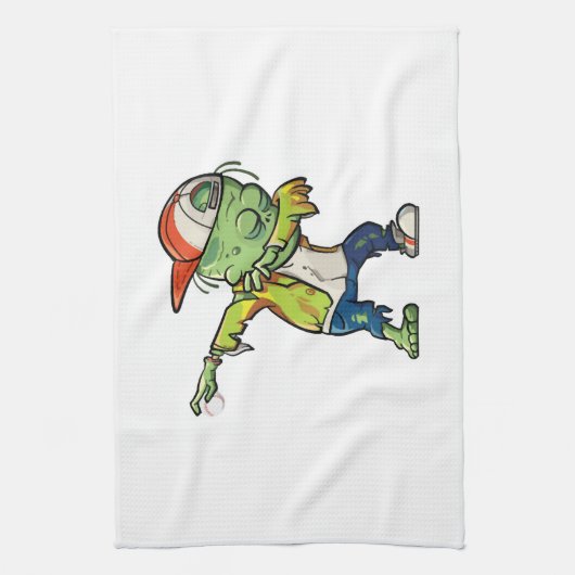 Halloween Design for Baseball Lovers  Geschirrtuch (Vertikal)