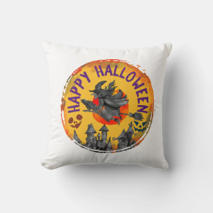 Halloween-Design Frohes Halloween Hexe Kissen