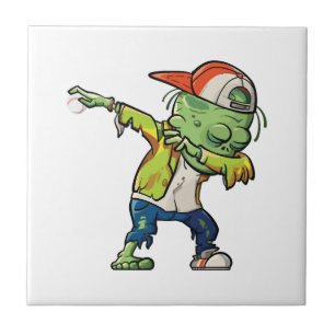 Halloween-Design für Baseball-Fans Fliese