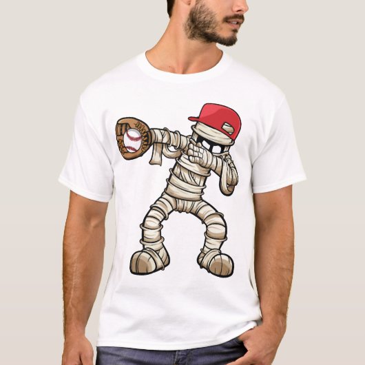 Halloween-Design für Baseball-Fans T-Shirt (Vorderseite)