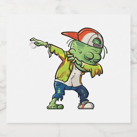 Halloween Design für Baseballliebhaber Schaumweinetikett (Einzelnes Label)