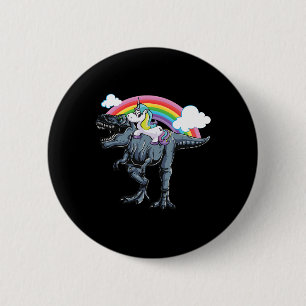 Halloween-Design für Kinder Einhorn reitet auf Din Button