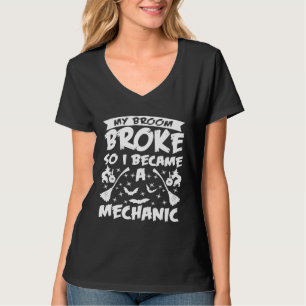 Halloween-Design für Mechanik Broom Broke T-Shirt