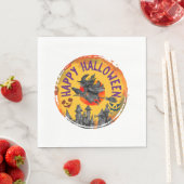 Halloween Design Happy Halloween Hexe Serviette (Beispiel)