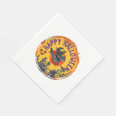 Halloween Design Happy Halloween Hexe Serviette (Ecke)